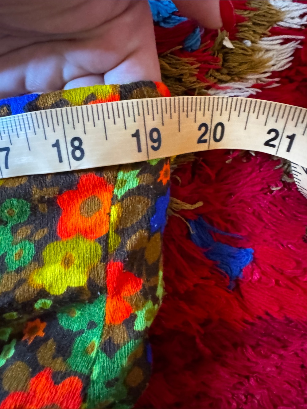 70s Vintage Bright Floral Bark Cloth Bikini Sz M - Picture 10 of 16